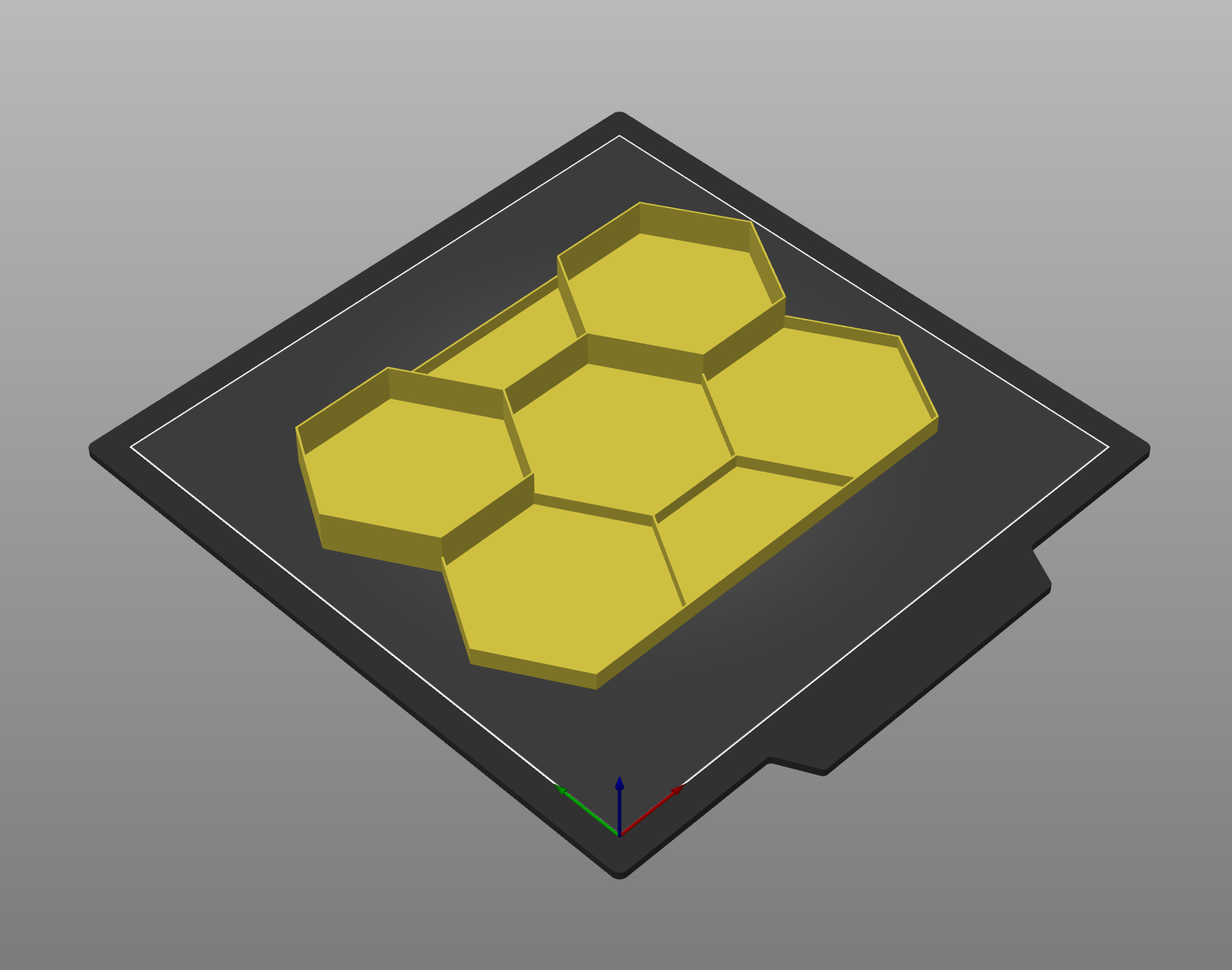 Thin Hexagon Desk Tray - photo 2