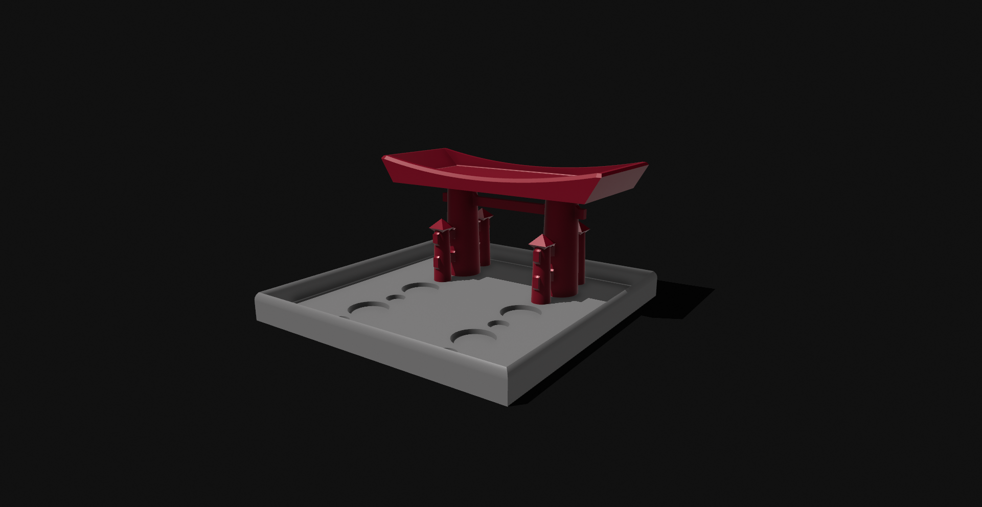 Two layer Zen Garden with Torii Gate Garden with tools - photo 2