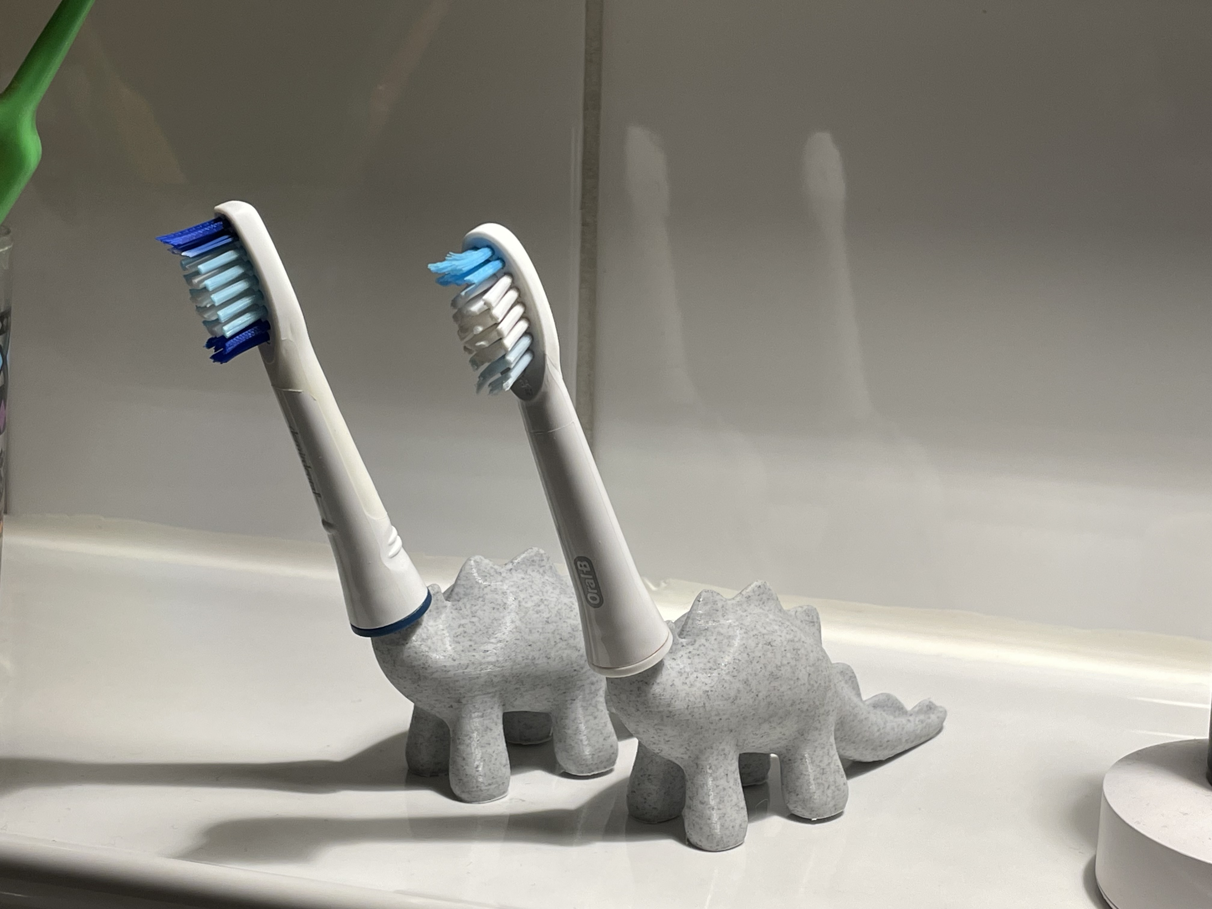 Cute Stylized Dinosaur Toothbrush Holder