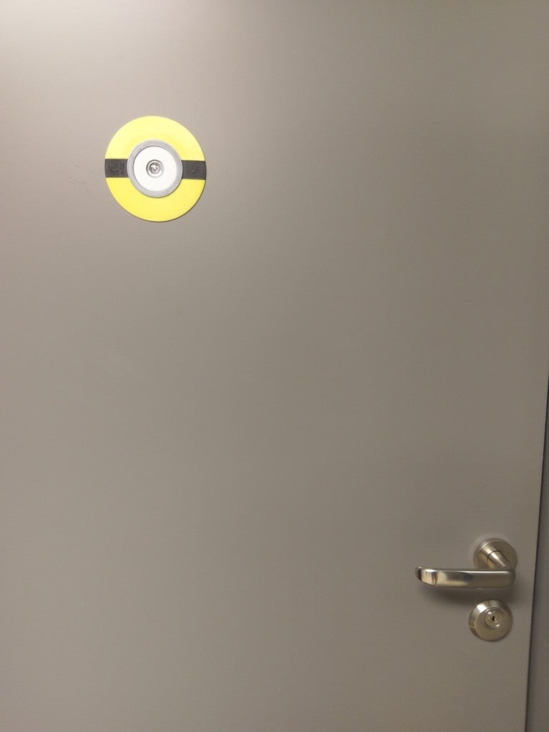 Minion door spyhole cover