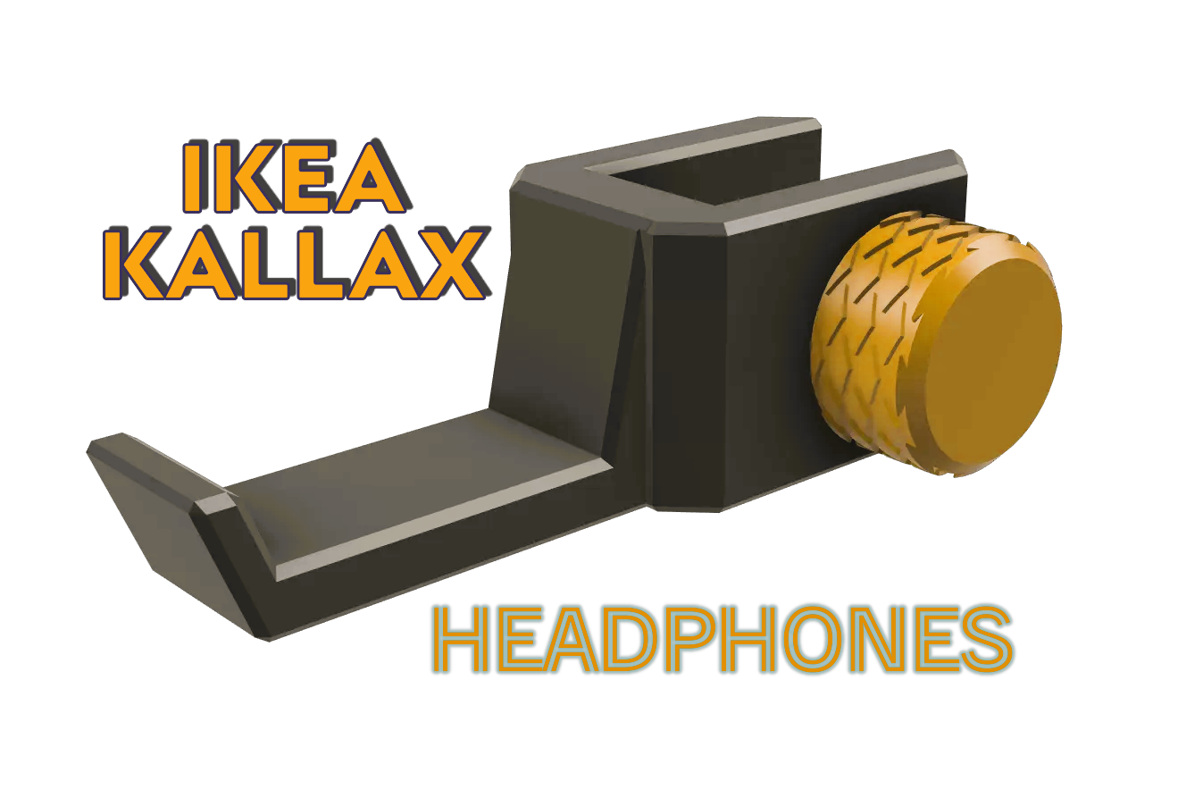 Vertical Headphones Hanger / Clamp [Kallax] [Easy to Print] [Multiple Variants] / Holder / Hook