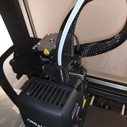 Ender 3 V3 SE Reverse bowden adapter no fitting mod - photo 2