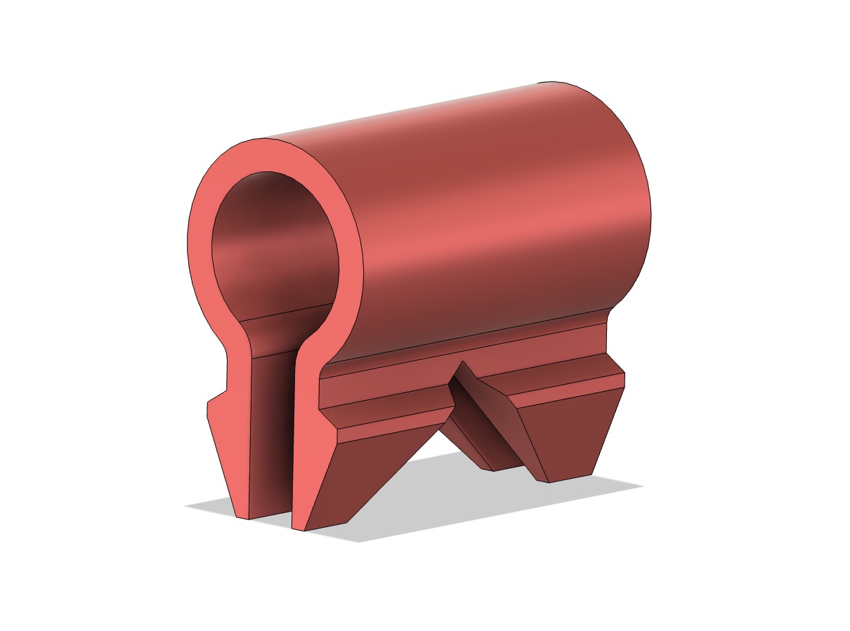 Single Cable Clip for 1515 Extrusion (Parametric)