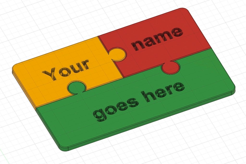 Door Puzzle Nametag (2-6 names) Customisable