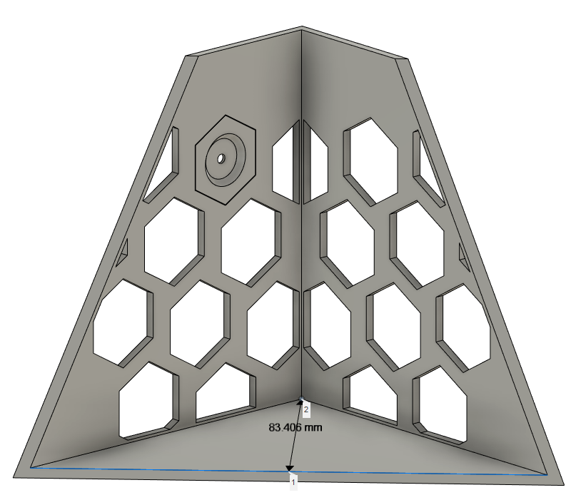 Hex corner shelf