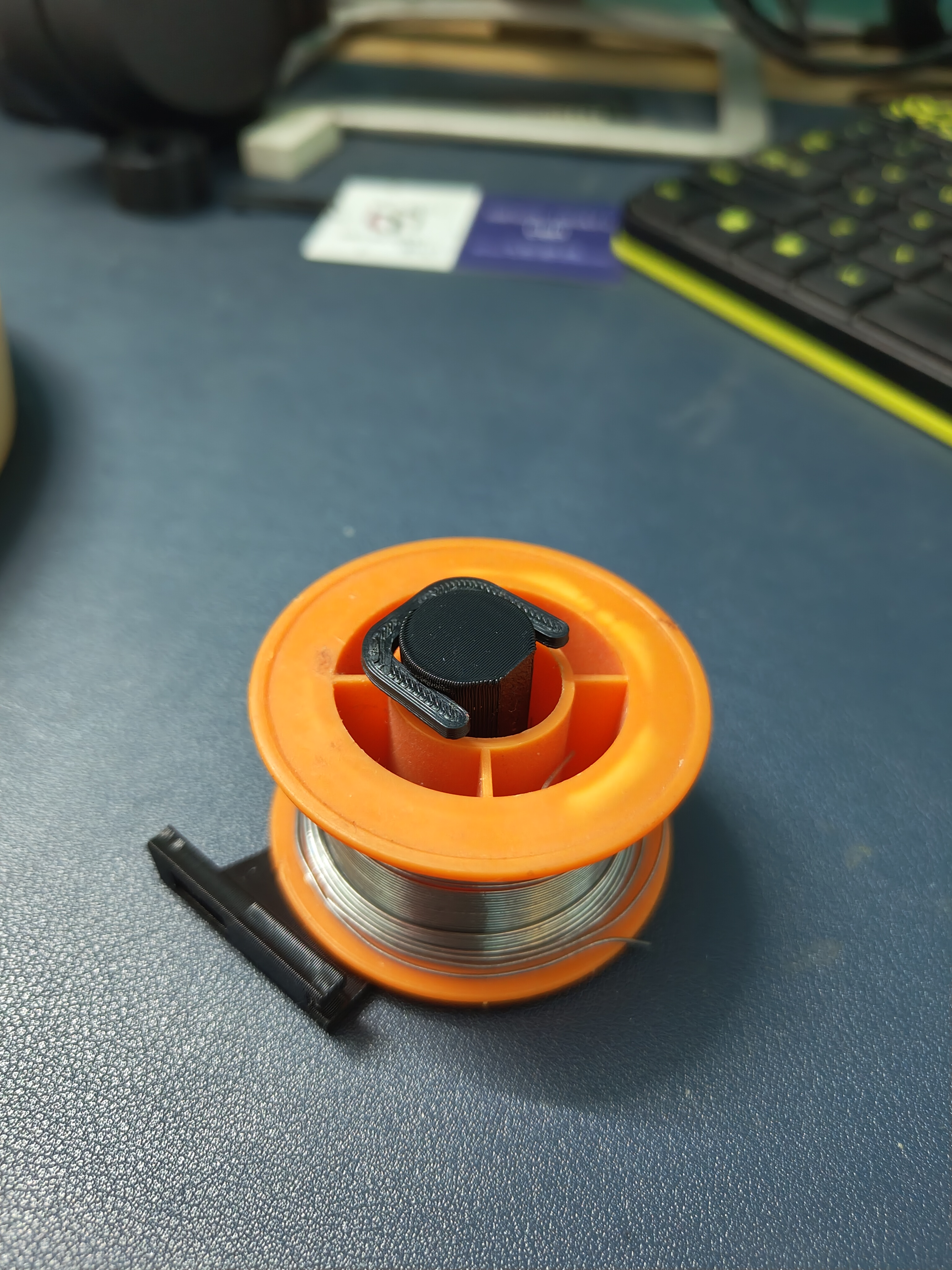 Soldering Wire Spool Holder for IKEA Skadis peg board - photo 2