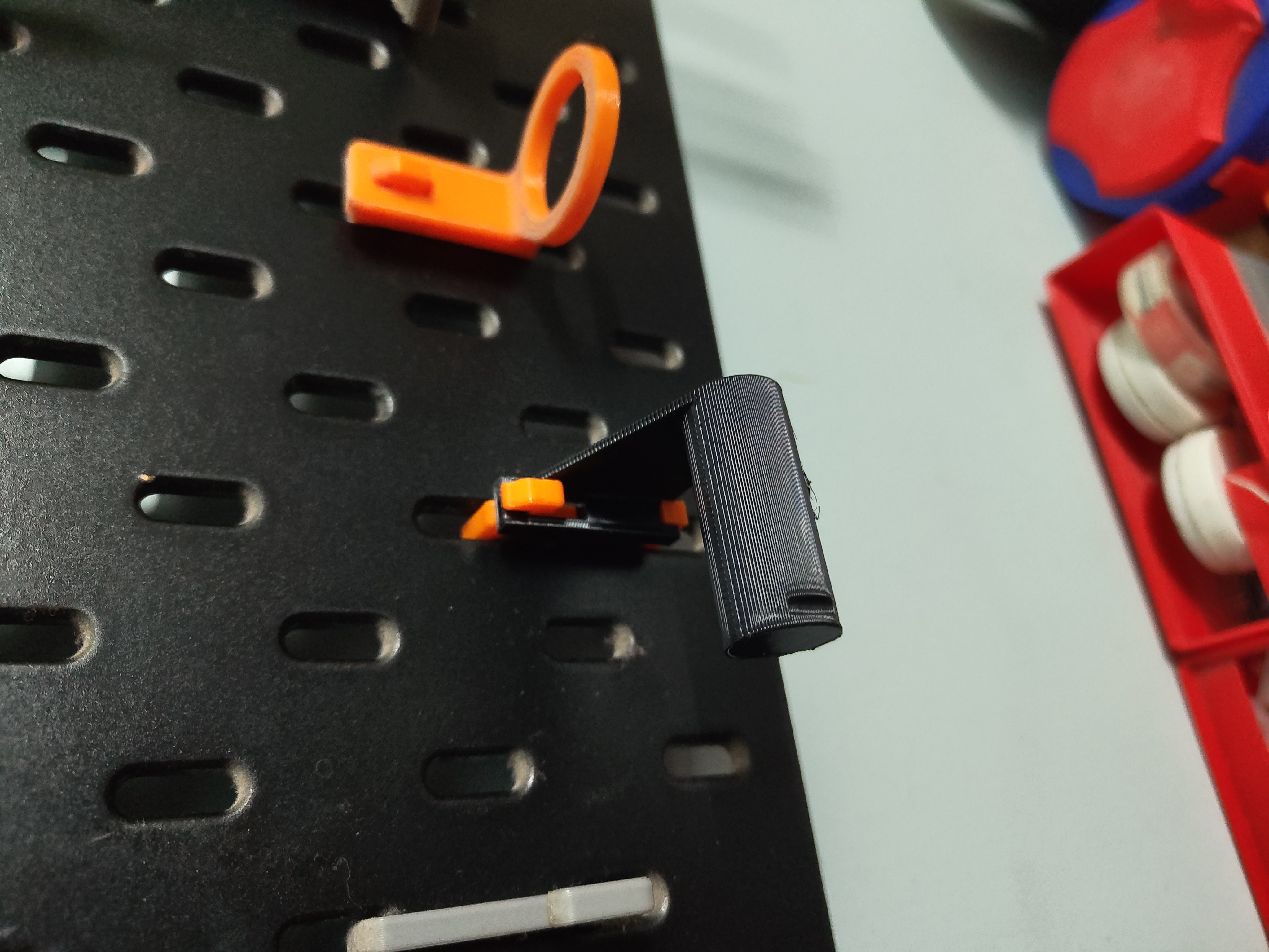 Soldering Wire Spool Holder for IKEA Skadis peg board - photo 3