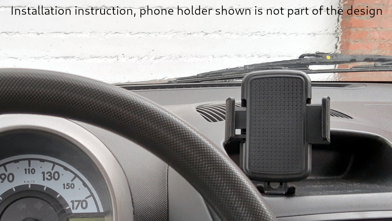Toyota Aygo dashboard phone clip - photo 2