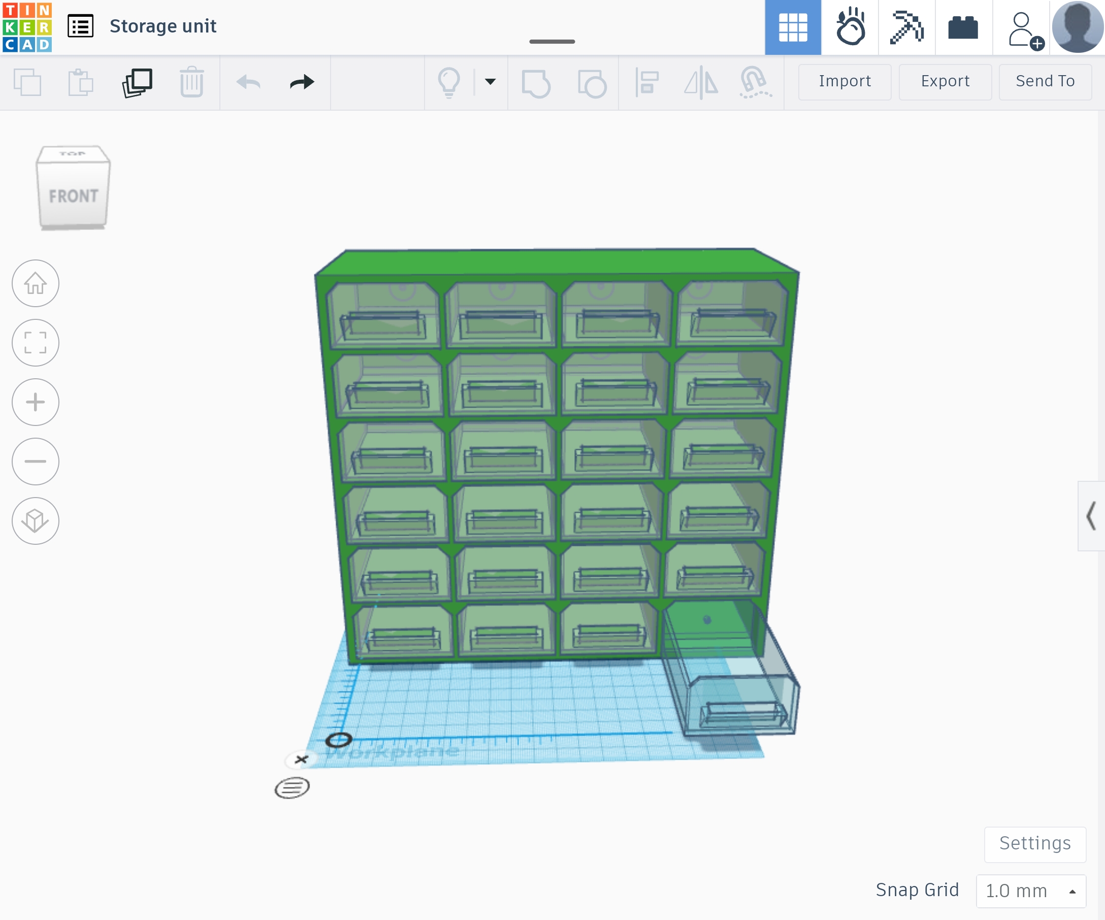 24 drawer storage unit