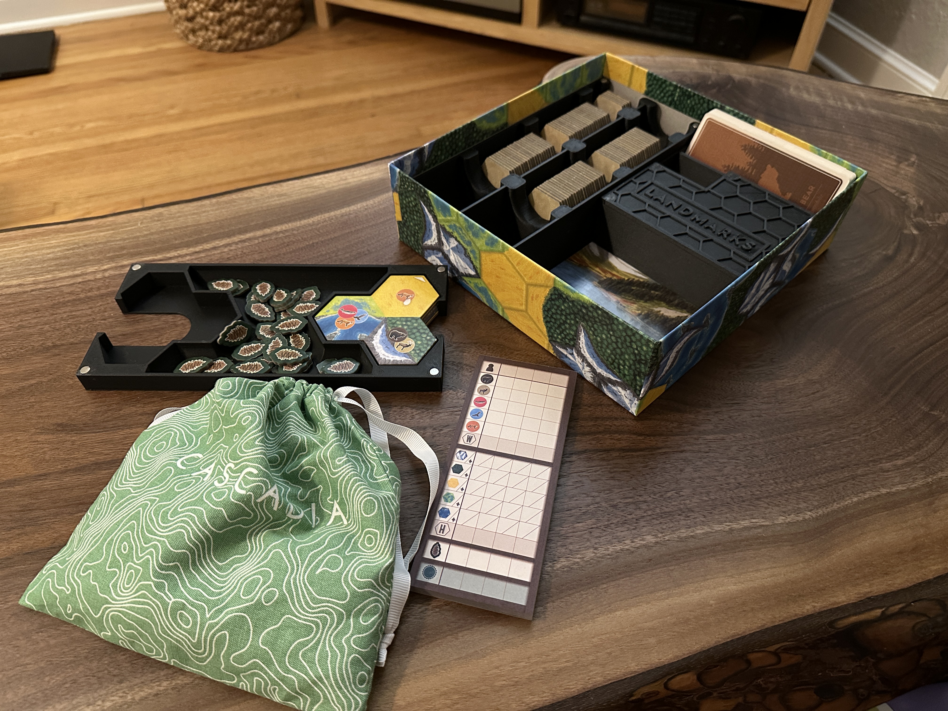 Cascadia Organizer Insert - Base Game + Landmarks Expansion