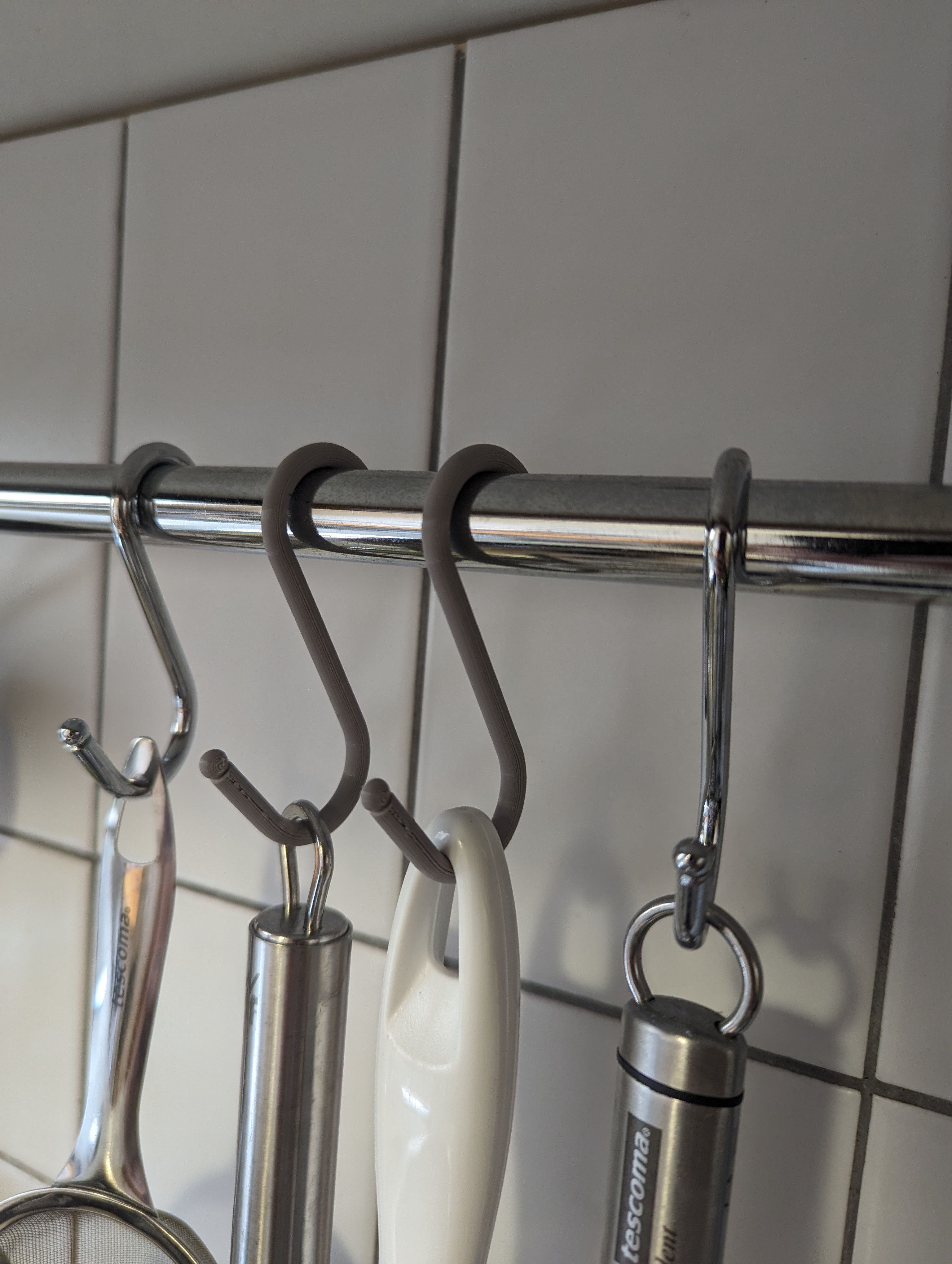 Hooks for kitchen wall storage