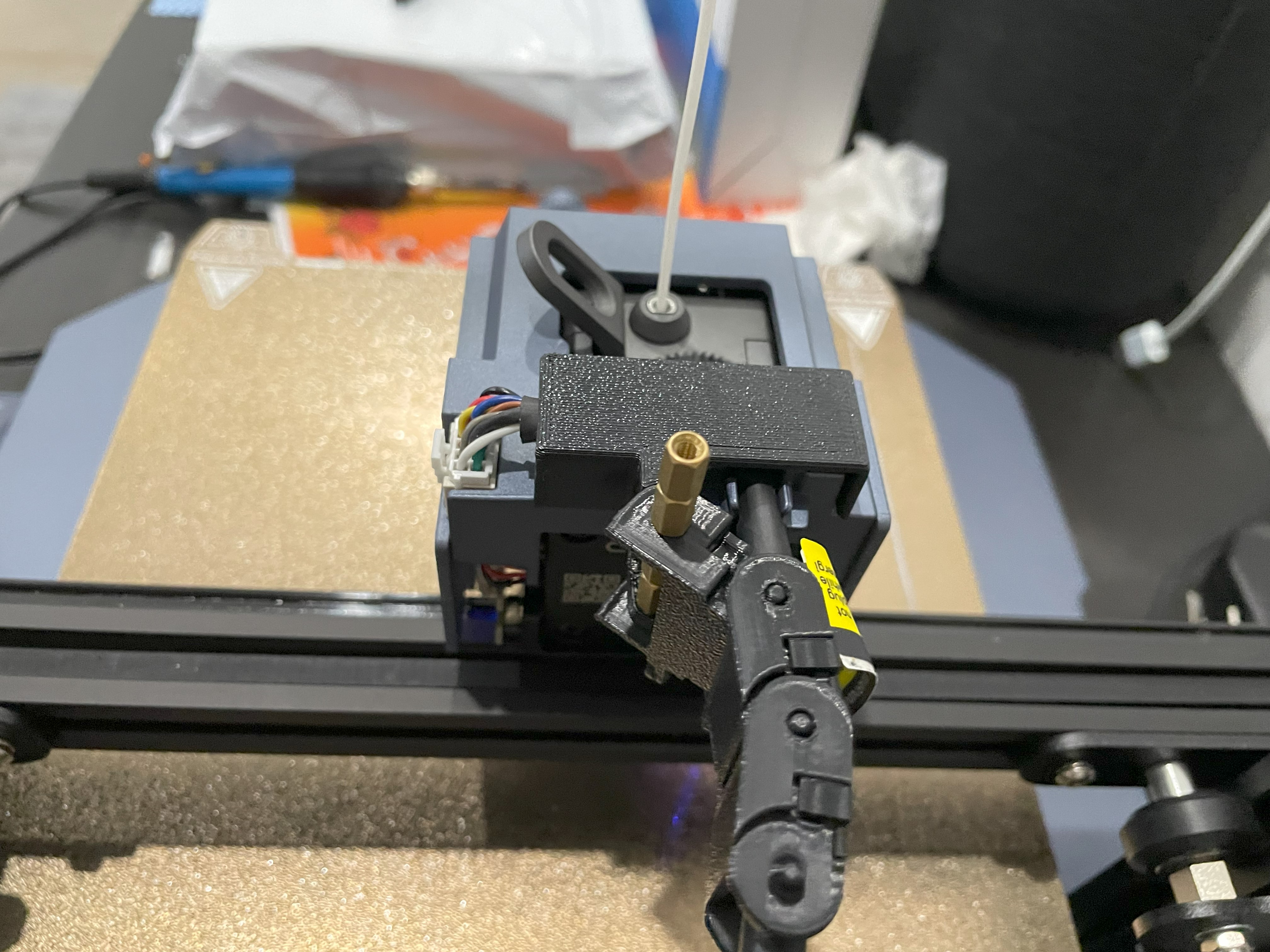 CR10 SE extruder mount for X axis drag cable - photo 3