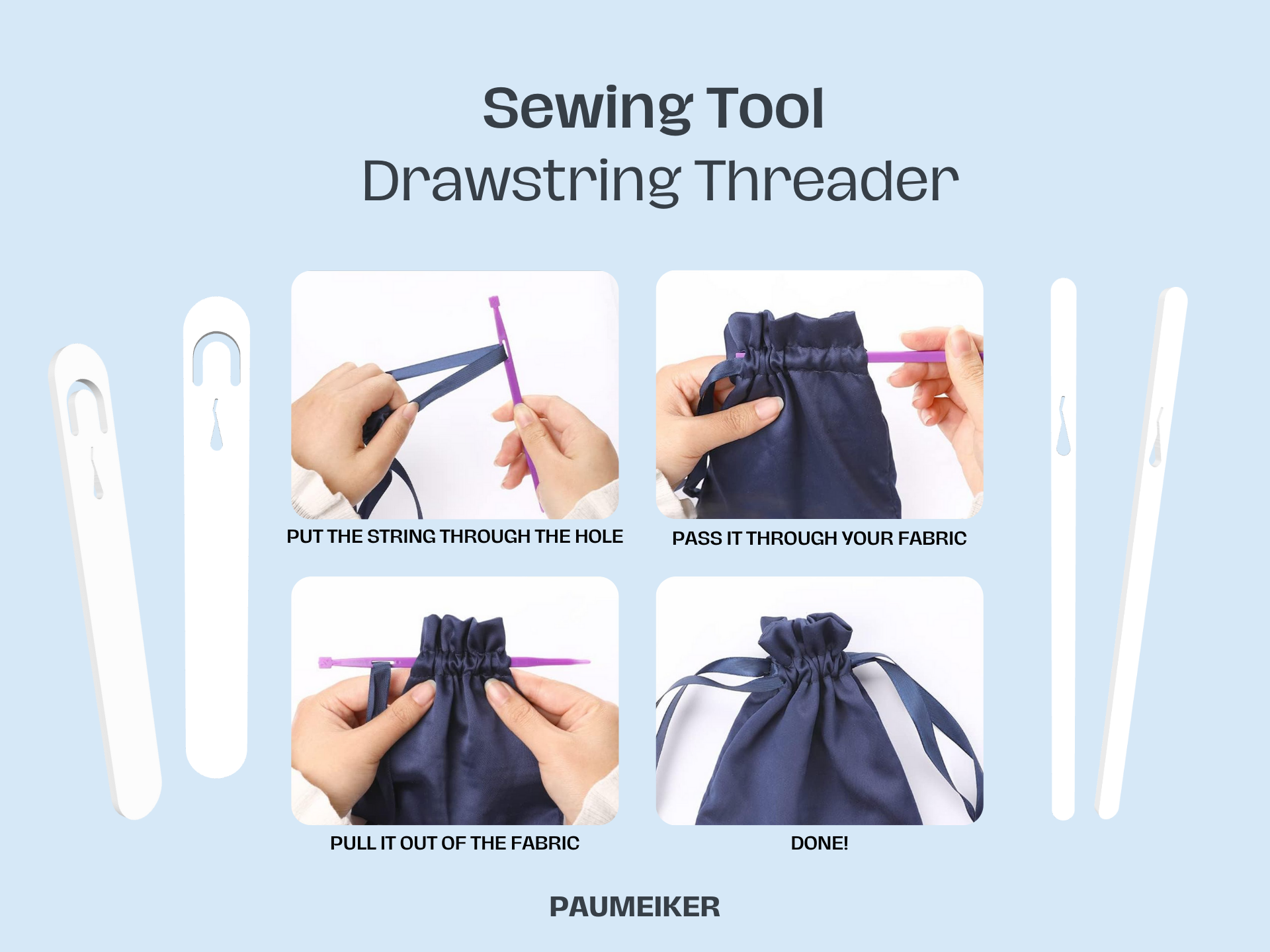 Sewing Tool: Drawstring Threader