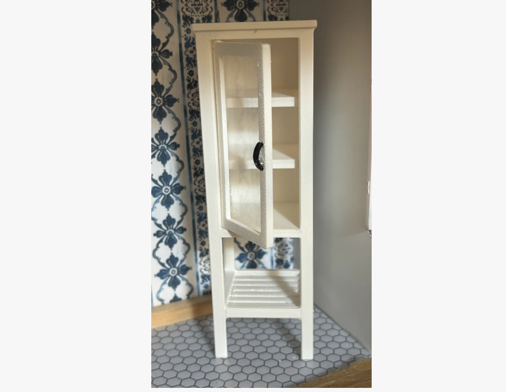 Dollhouse Scale 1:12 Bathroom Storage Cabinet - photo 2