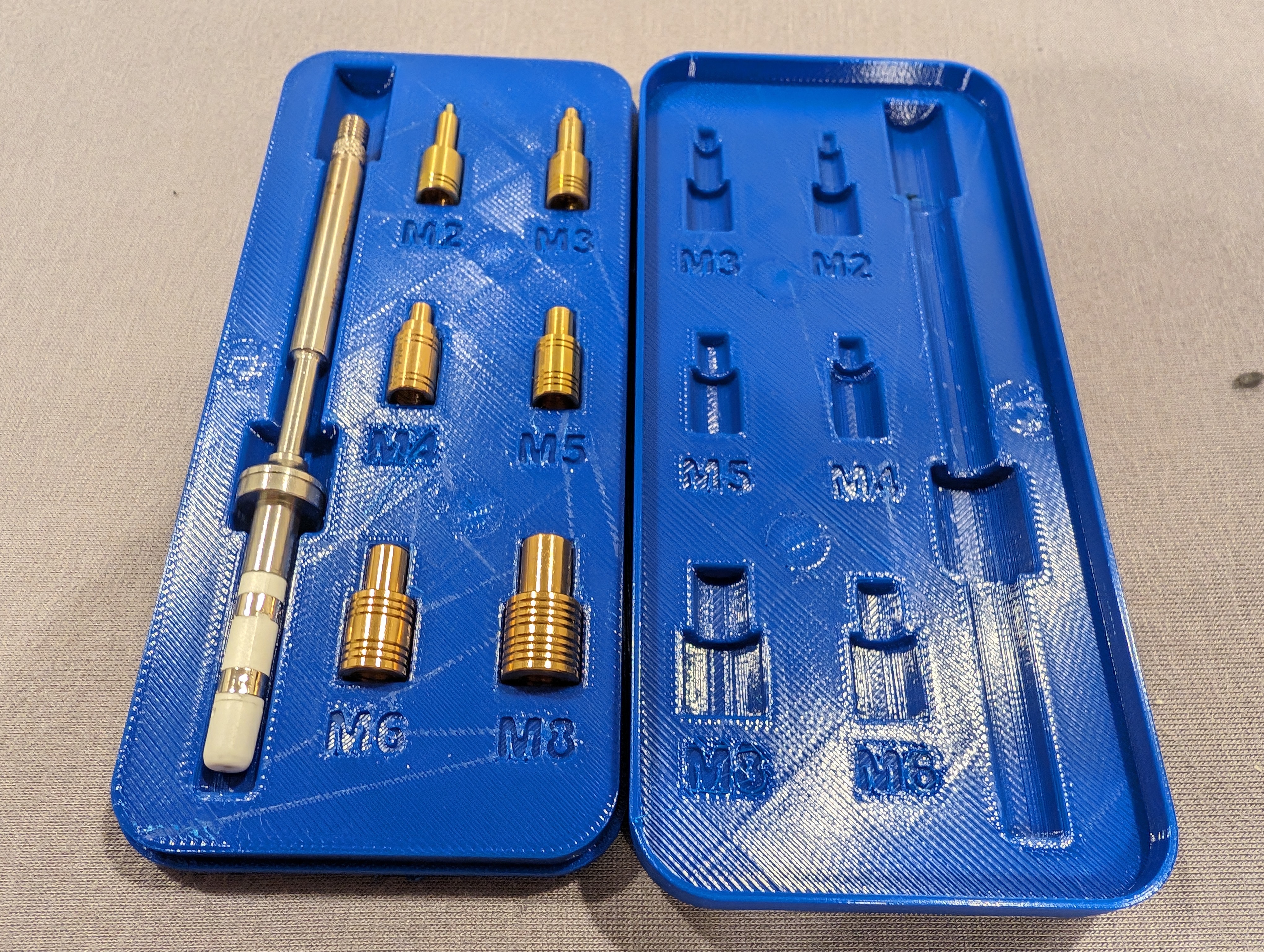 CNC Kitchen Pinecil/TS100 Heatset Insert tool storage case 6x3 magnets