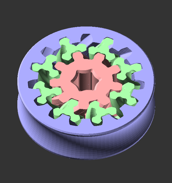 planetary gear fidget thing with three-teeth-planets - photo 2