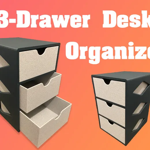 3-Drawer Desk Organizer