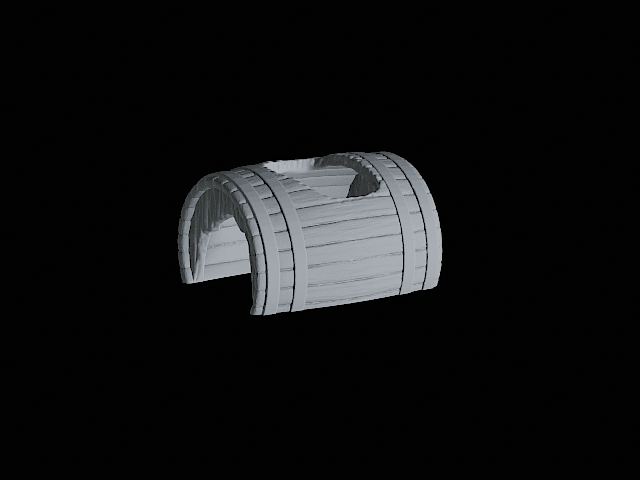 Wooden barrel decoration aquarium/terrarium/miniature - photo 2
