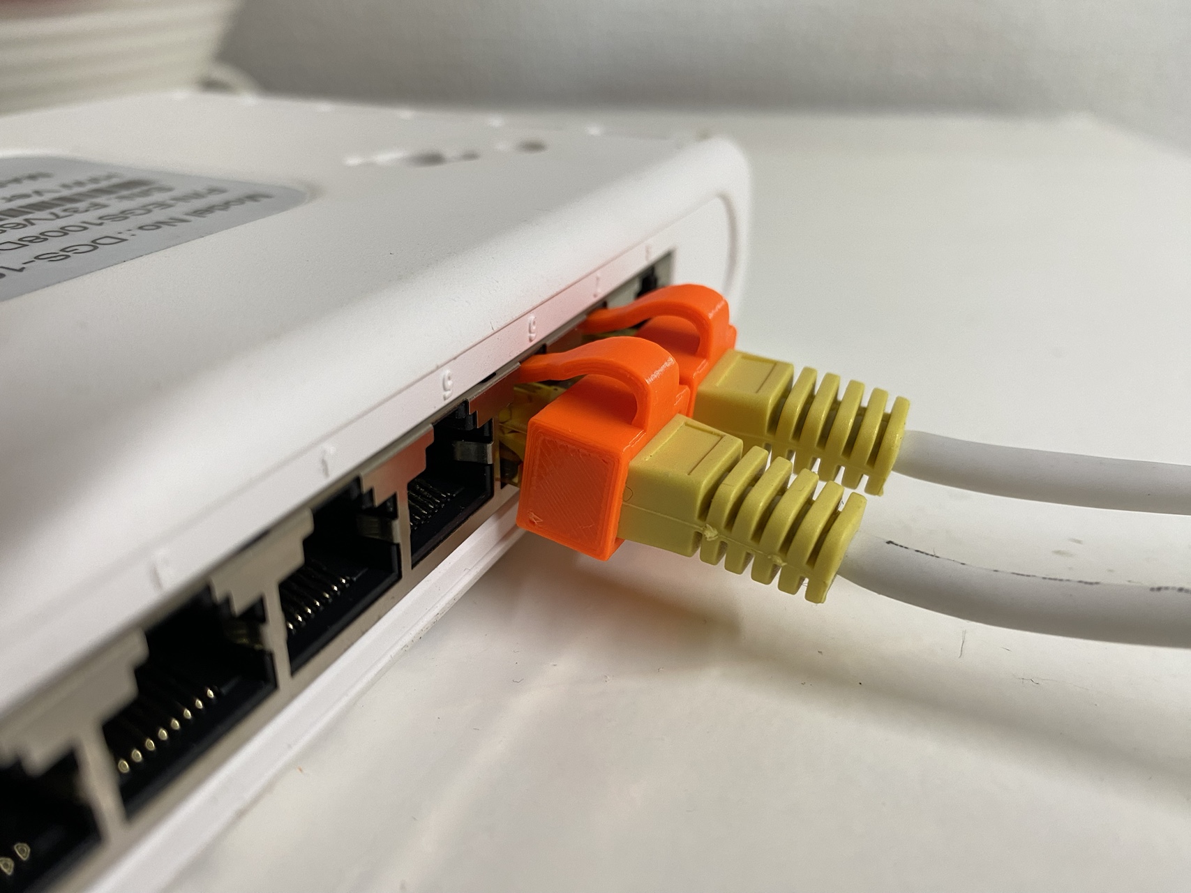 Ethernet RJ45 repair with snap lock for sideways print - photo 3
