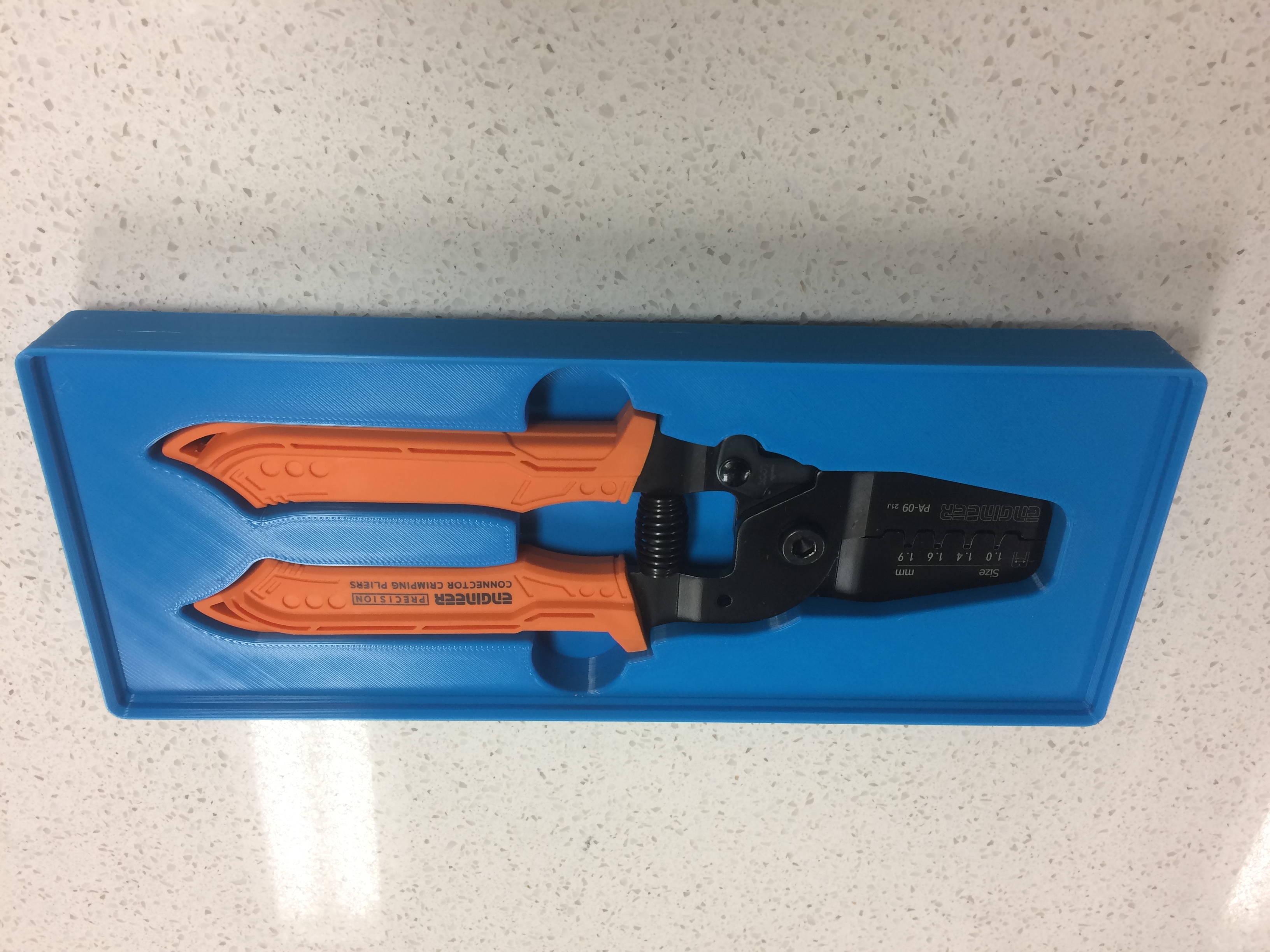 Gridfinity tray for the Taiwan Engineer PA-09 crimping tool