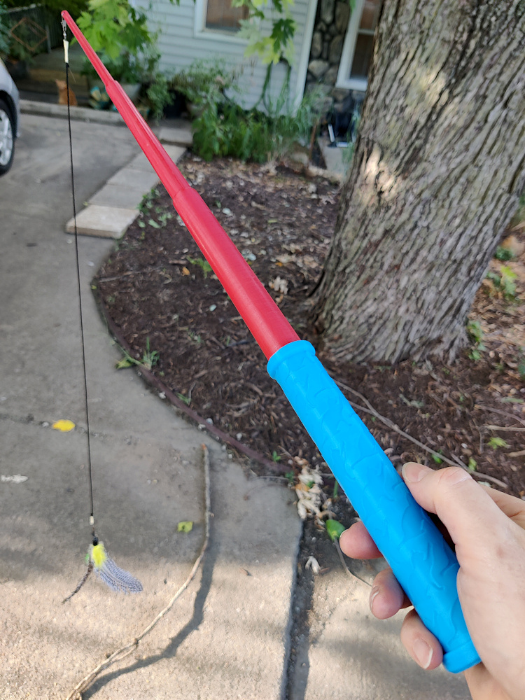 Telescoping Cat Saber - Retractable Cat Wand Toy!