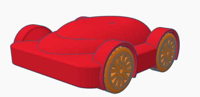 Print in place Car with moving wheels and no assembly!