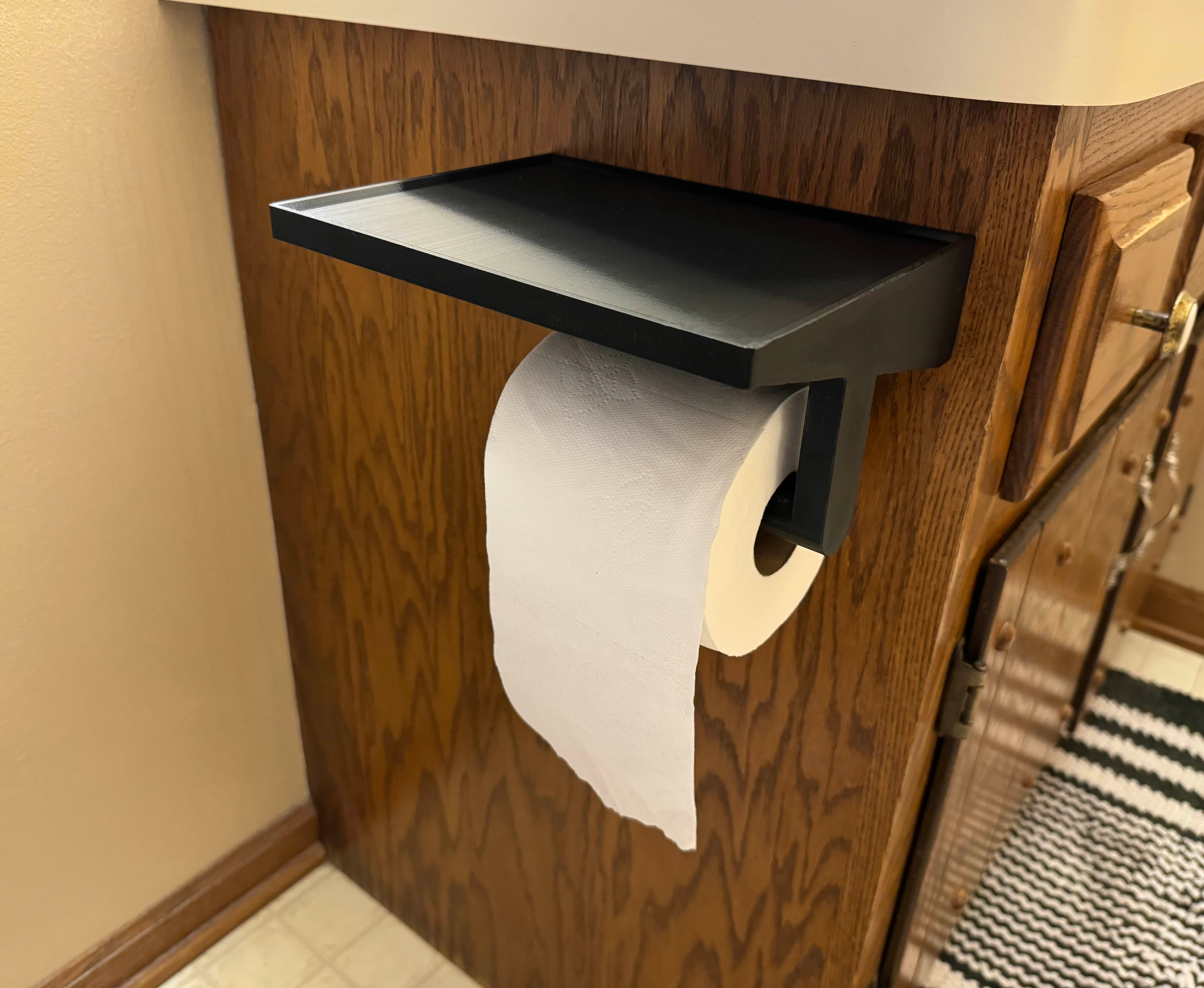 Toilet Paper Holder With Large Shelf - photo 2