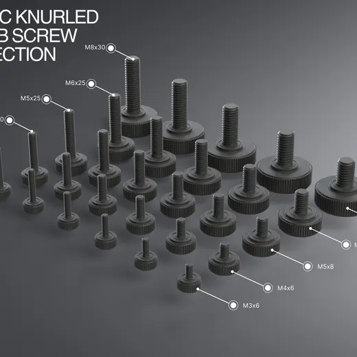 Ultimate Metric Knurled Thumb Screw Collection M3-M8