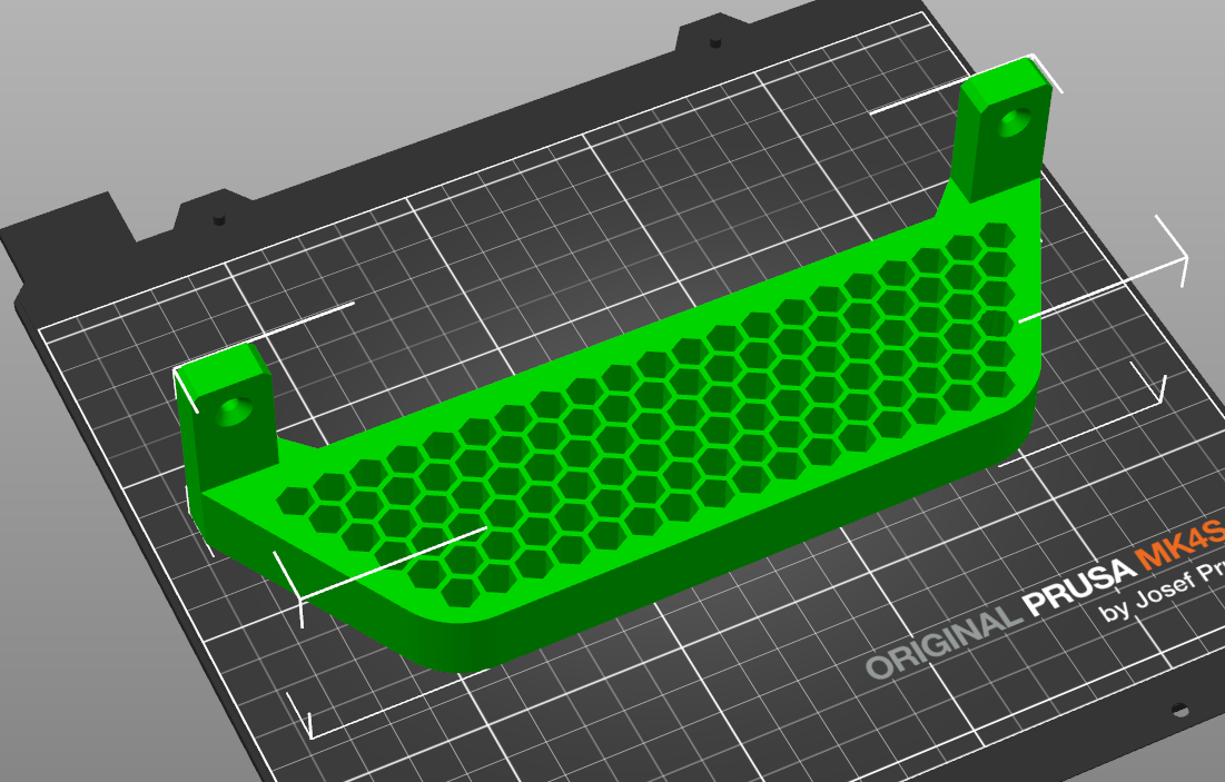 Big screwdriver holder, honeycomb pattern / Velký držák na šroubováky - photo 2