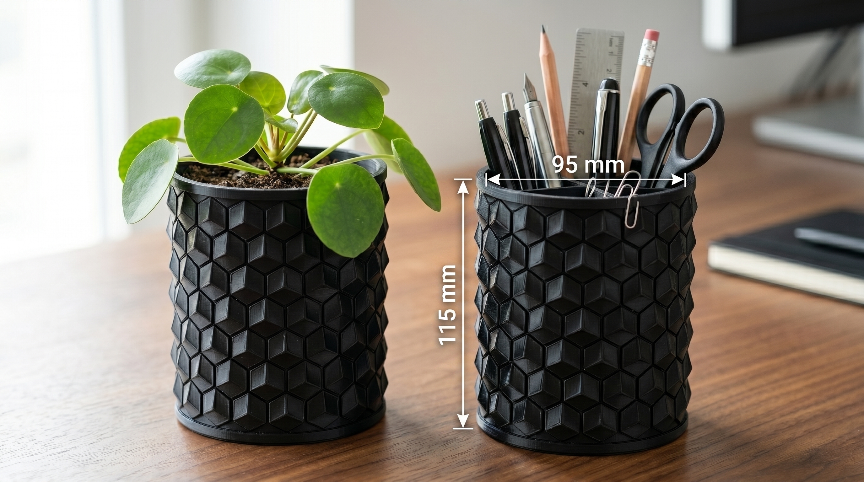 Modern Geometric Desk Organizer / Plant Pot Cover