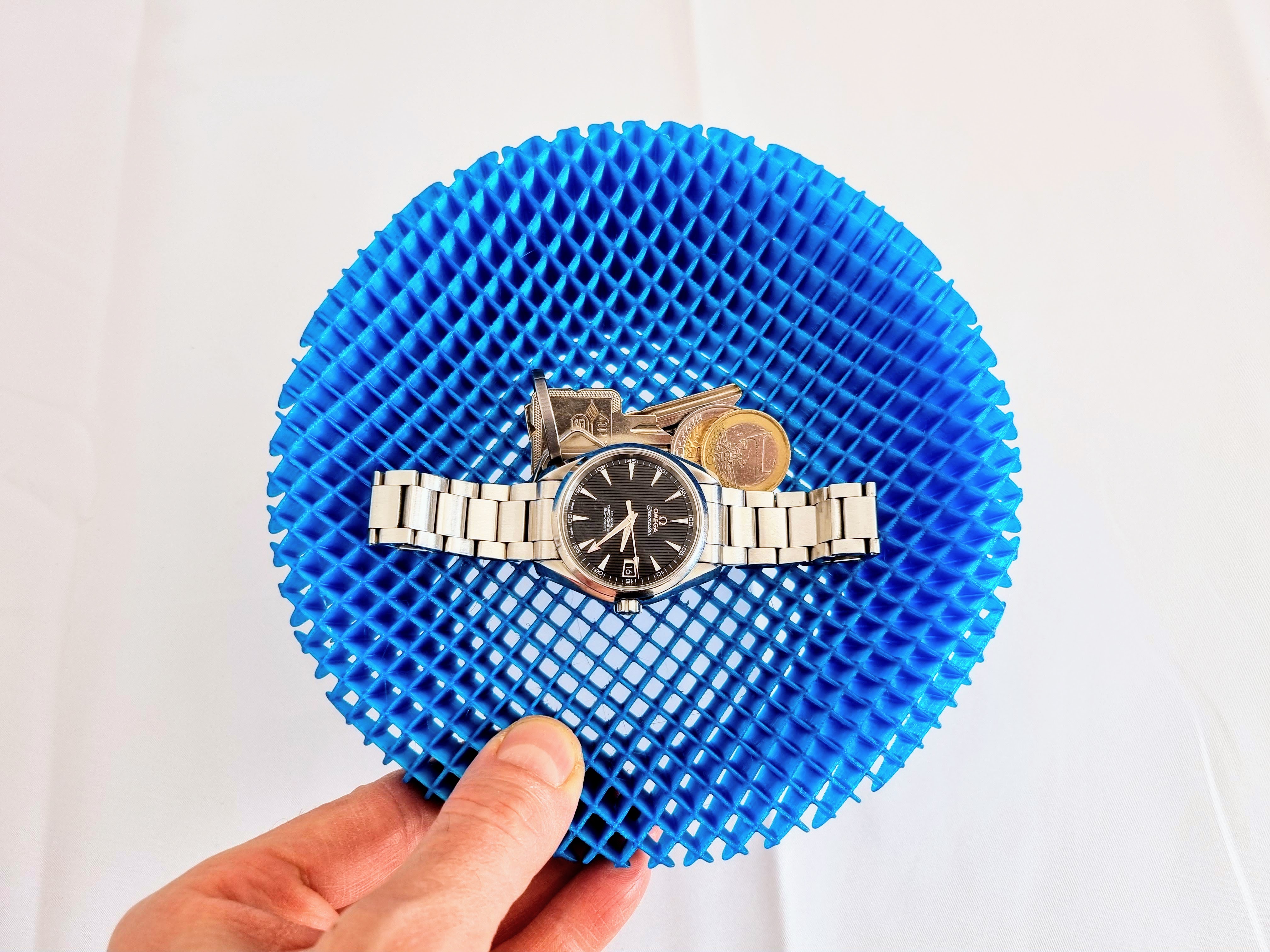 Grid Key or Coins Dish Tray Round - photo 3